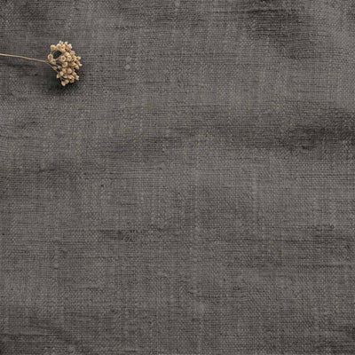 Dark Grey Linen fabric - pre-washed 100% linen. Bianco Granite by Ada & Ina.