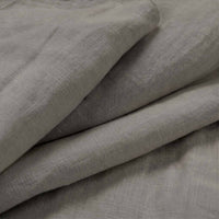 Dark Grey Double width Linen fabric. Softened 280 cm wide. Close-up. Vilgot Granite by Ada & Ina