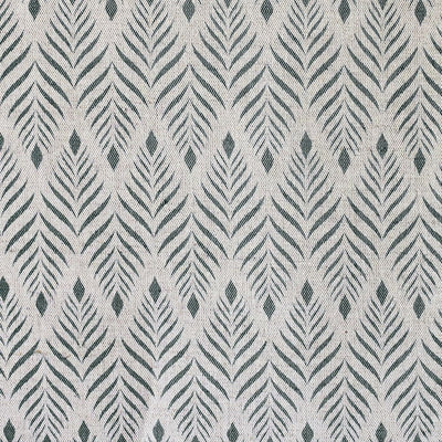 Sylvia Dark Pine - Dark Green abstract pattern on Natural fabric