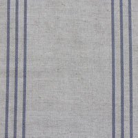 Telma Deep Blue - Blue stripes printed on Linen Cotton fabric
