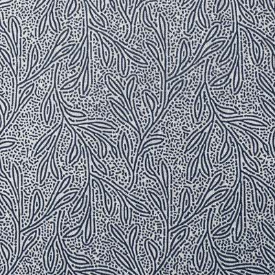 Alma Deep Blue - Linen Fabric for Blue Linen Curtains or Blinds - Close Up Shot