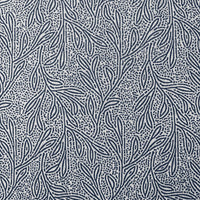 Alma Deep Blue - Linen Fabric for Blue Linen Curtains or Blinds - Close Up Shot