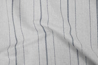 Inari Deep Blue - Curtain fabric with Dark Blue striped print