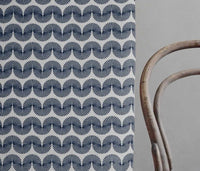 Ofira Deep Blue - Curtain fabric with Dark Blue abstract print