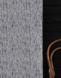 Dora Deep Blue- Fabric for curtains, Blue