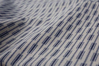 Millie Deep Blue - Curtain fabric, abstract Blue geometric pattern