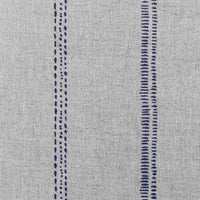 Rae Deep Blue - Curtain fabric with blue hand drawn stripes
