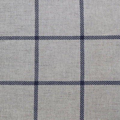 Tove Deep Blue - Checked fabric with Blue checks for curtains, roman blinds