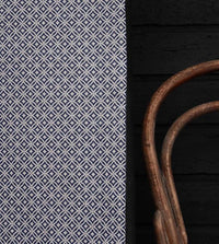 Nella Deep Blue- Fabric for curtains printed with Deep Blue