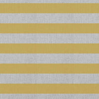 Della Honey - Natural linen mix curtain fabric, Yellow horizontal stripes