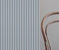 Liliana Denim-NAT - striped blue patterned fabric for curtains and blinds