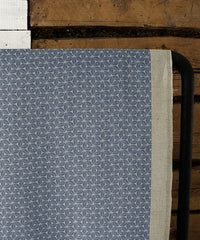 Saana Denim - Curtain fabric, abstract Blue geometric pattern
