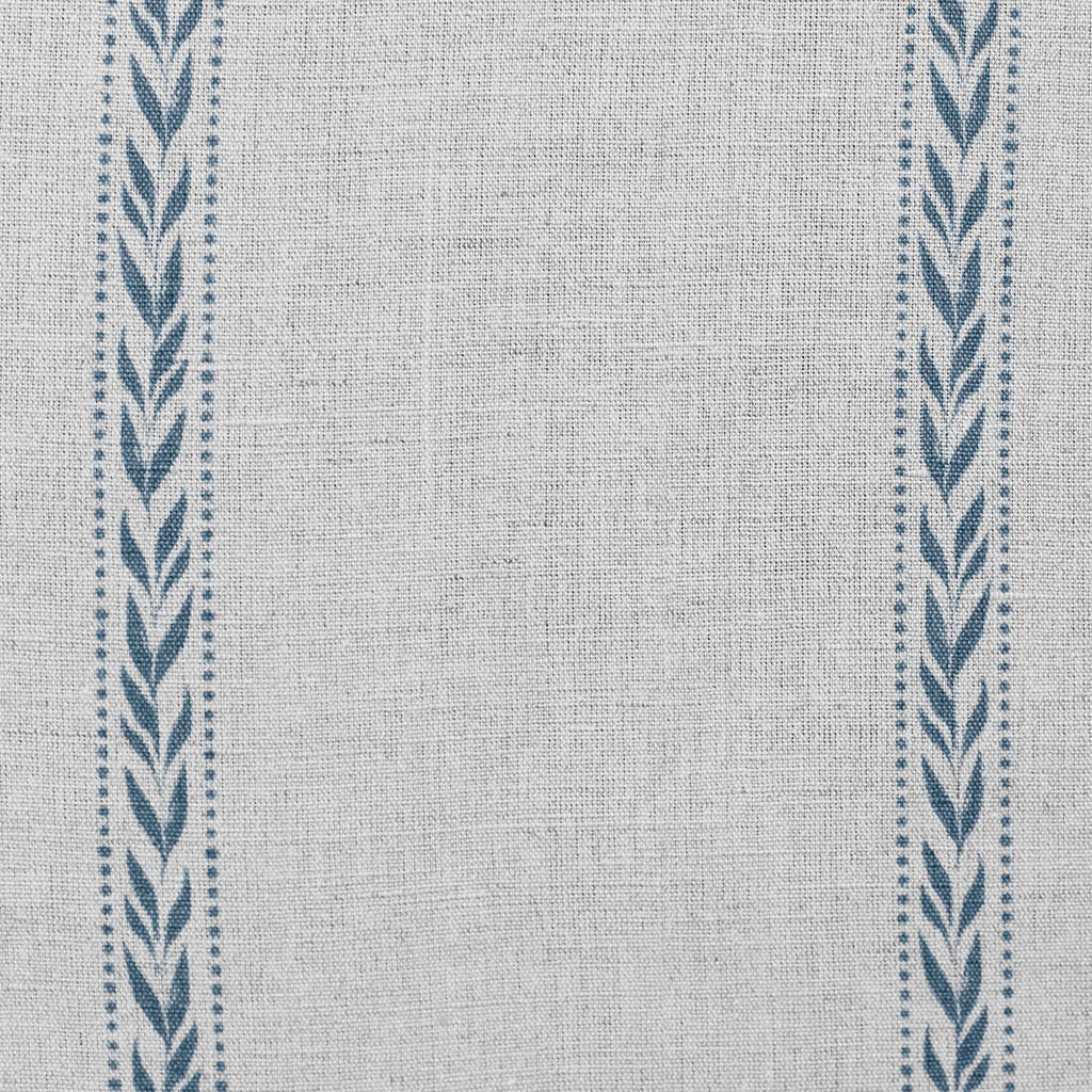 Helena-NAT Denim - Curtain fabric with Blue pattern print