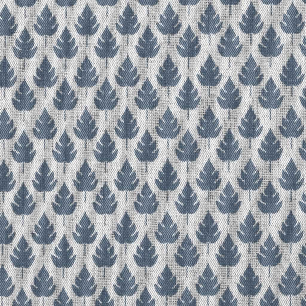Kira-INV Denim- Curtain fabric with Blue botanical print