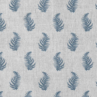 Lena Denim - Curtain fabric with Blue botanical print