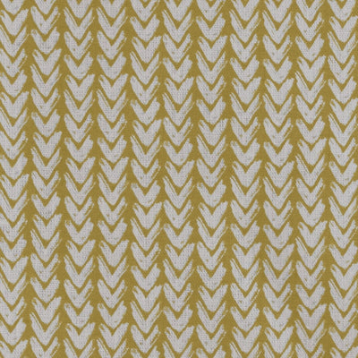 Fia Dijon - Linen curtain fabric, abstract Yellow pattern