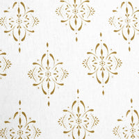 Britt Dijon - curtain fabric with Yellow abstract print