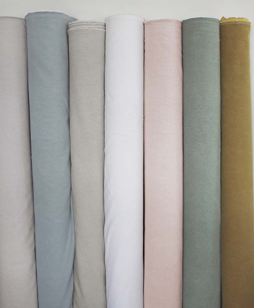 Subtle Pink - colour Linen Mix fabric for warm curtains, blinds and upholstery.