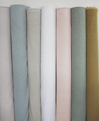 Dinah Off White - Pre-washed White colour Linen upholstery fabric. Ideal for warm curtains and blinds.