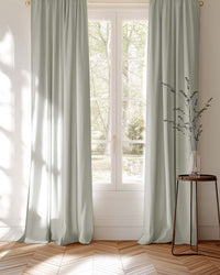 Light Dove Grey curtains made of 100% Cotton fabric Anna Dove
