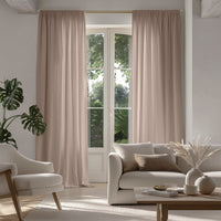 Elegant pure linen curtains of Vilgot Dream Beige fabric