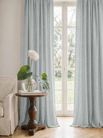Duck Egg Blue Linen Curtains - Cotton lined. Made of pre-washed 100% linen Bianco Duck Egg by Ada & Ina.