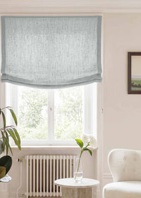 Duck Egg Blue Relaxed linen blind - pre-washed. Bianco Duck Egg by Ada & Ina.