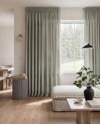 Duck egg Blue Pleated linen curtains. Made of soft Linen Cotton fabric Enni Duck Egg by Ada & Ina