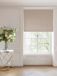 Dusty brown / beige neutral Cotton roman blind