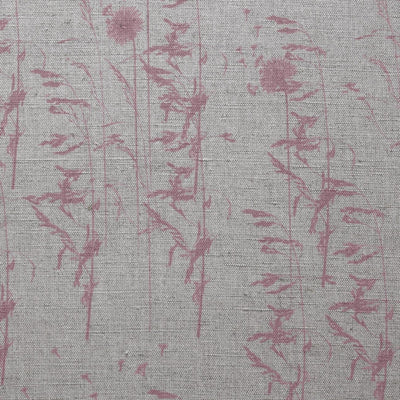 Breeze Dusty Pink - Curtain fabric with Pink botanical pattern