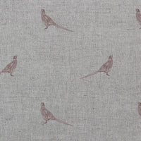 Pheasant Dusty Pink - Curtain fabric with pink pattern of pheasants
