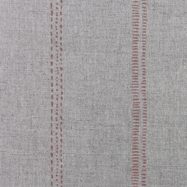 Rae Dusty Pink - Curtain fabric with pink hand drawn stripes