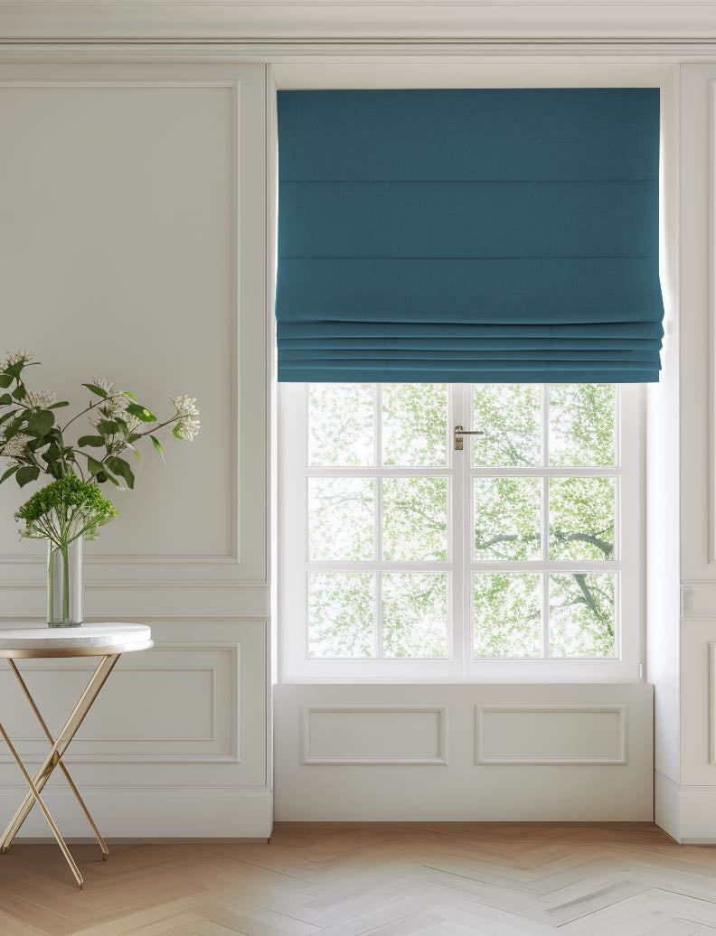 Danila Emerald - Heavy 100% Cotton Fabric for Curtains, Blinds and Upholstery