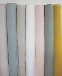 Mustard Yellow - Pre-washed linen upholstery fabric. Ideal for warm curtains and blinds.