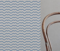 Fiorella Blue - Curtain fabric with Blue abstract print