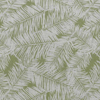 Gabi Khaki - fabric with Green botanical leaf pattern