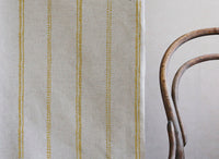 Rae Gold Rod - Curtain fabric with yellow hand drawn stripes