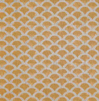 Erle Gold Ochra - Natural curtain fabric, Orange Yellow contemporary print