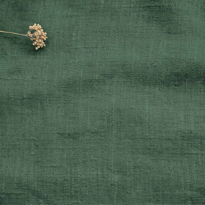Green Linen fabric - pre-washed 100% linen. Bianco Bottle by Ada & Ina.
