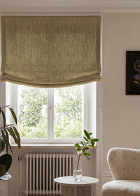 Green 100% Linen Relaxed blind. Bea Leaf by Ada & Ina