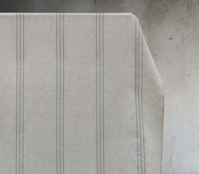 Telma Greige - Curtain fabric with Greige stripes