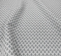 Kira-INV Greige - Curtain fabric with Grey botanical print