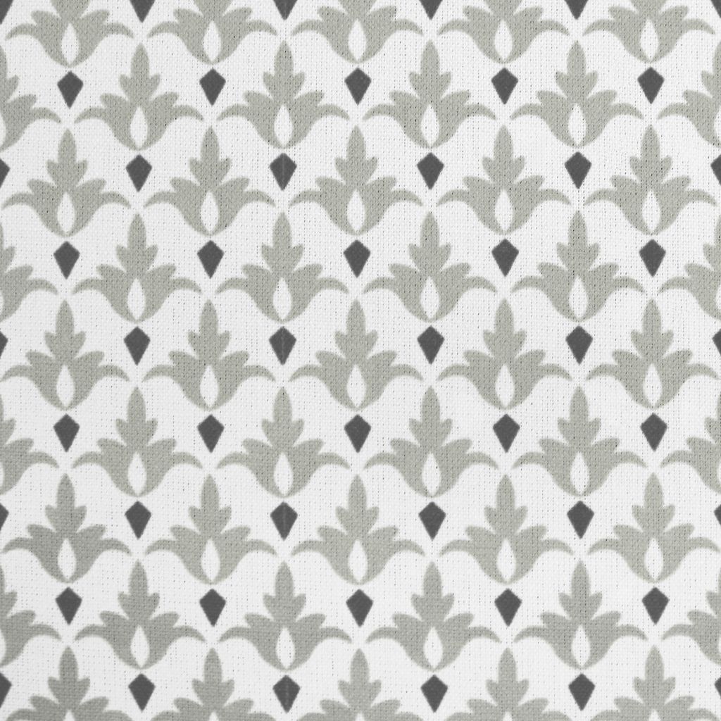 Fiona Greige Clay - curtain fabric with Dusty Grey print