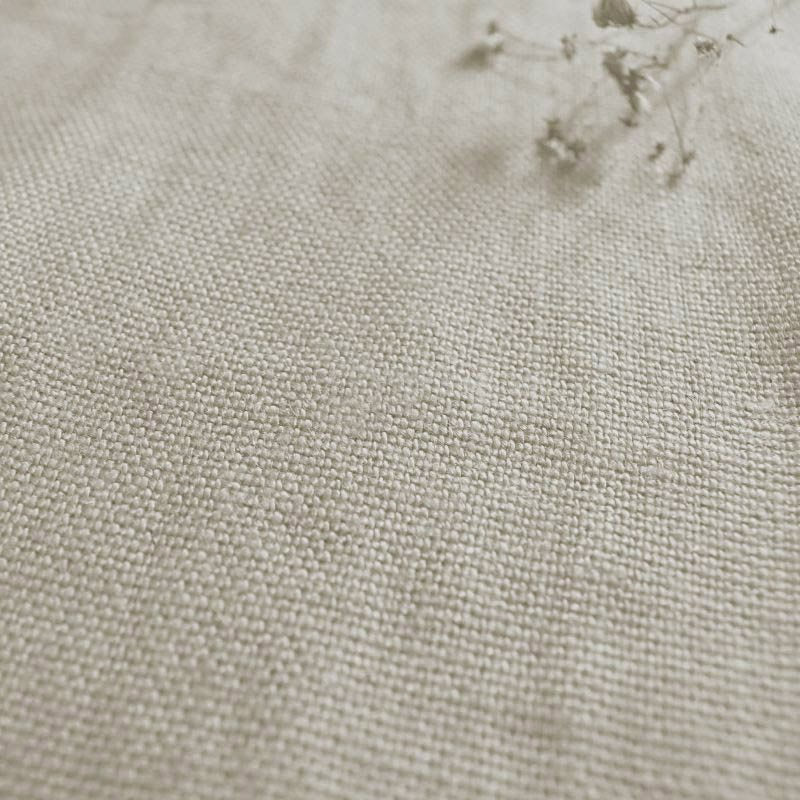 Greta Light Natural Heavy 100% Linen, close-up shot