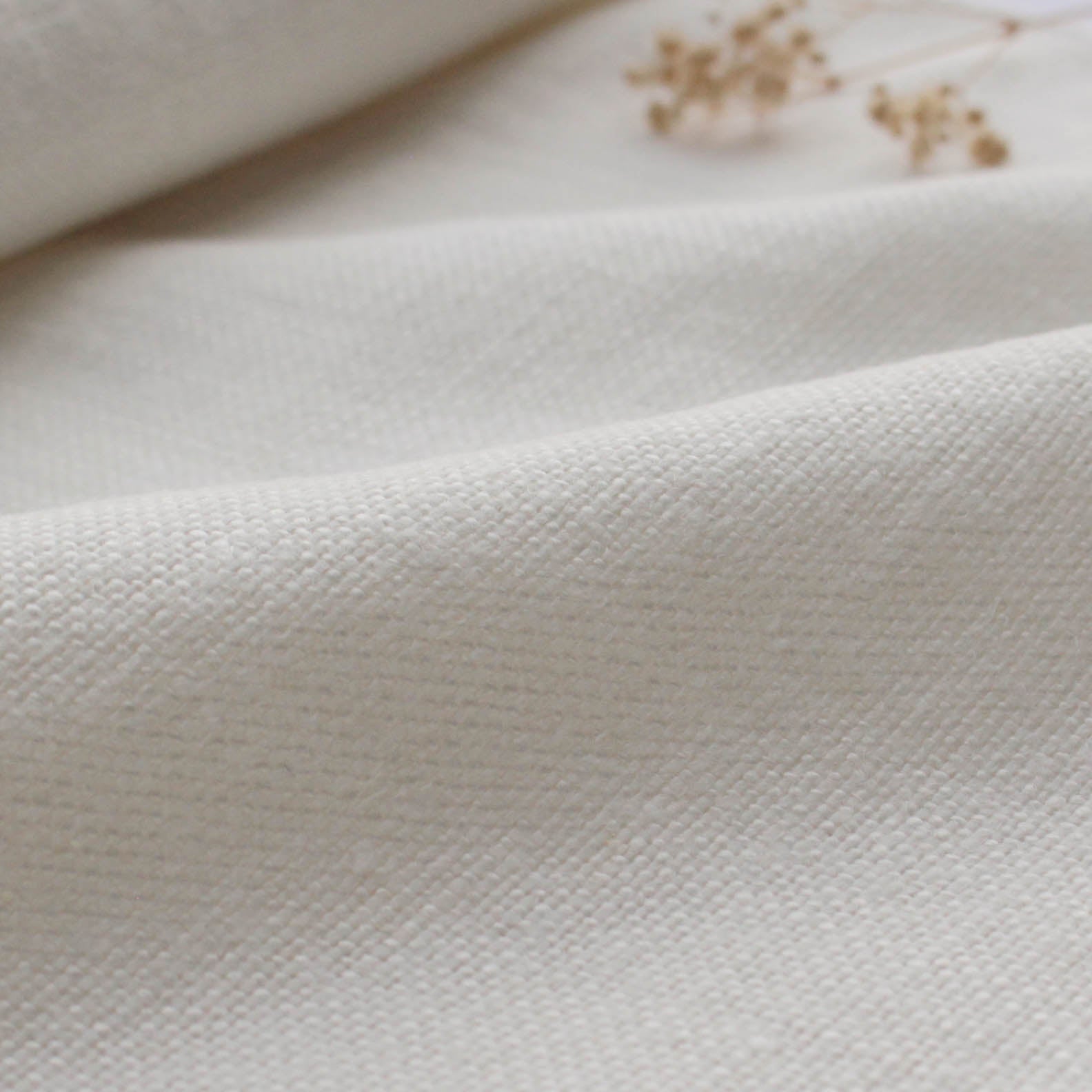Greta Off- White heavy linen curtain and upholstery fabric