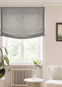 Grey Relaxed linen blind - pre-washed. Bianco Iron by Ada & Ina.