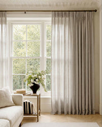 Grey Triple pleat curtains