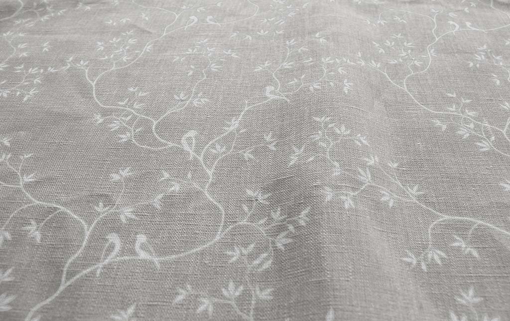 Goldfinch INV-Grey Sand- Curtain fabric with botanical print