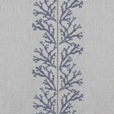 Hensley Deep Blue - Curtain fabric with Blue abstract print
