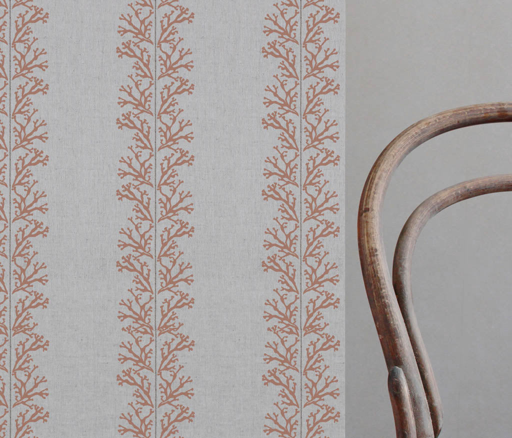 Hensley Pumpkin - Curtain fabric with Orange abstract print